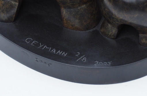 La Leçon de Trompette bronze sculpture elephant Geymann Galerie Maxime Marché Vernaison