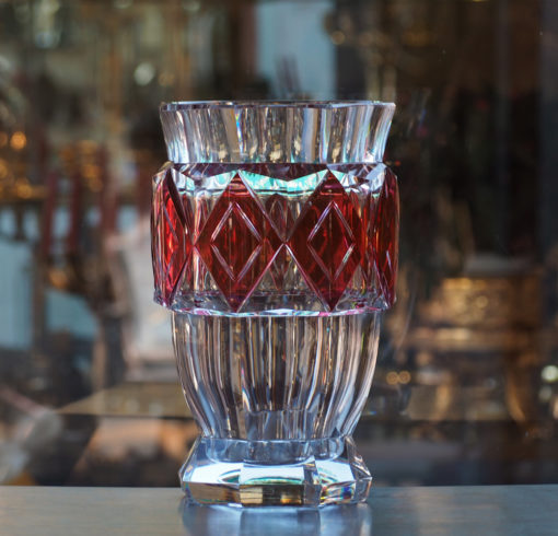 Vase cristal Val Saint Lambert Charles Graffart Art Deco Galerie Maxime Marche Vernaison galeriemaxime