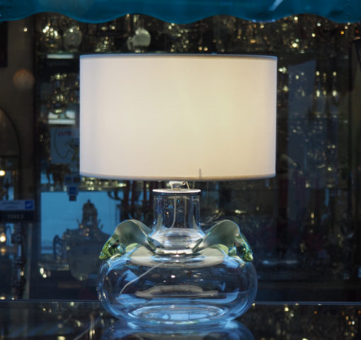 Lampe Cristal Lalique Poissons Galerie Maxime Marche Vernaison