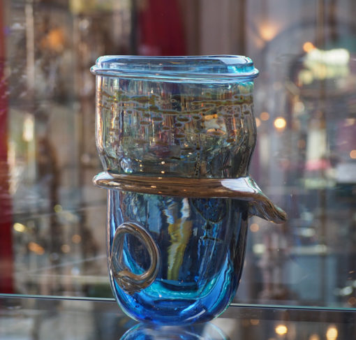 Vase Louis Leloup Bleu Galerie Maxime Marché Vernaison