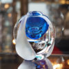 Vase Jean Claude Novaro bleu bulle Galerie Maxime Marché Vernaison