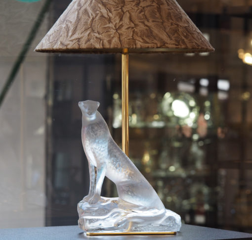 Lampe Cristal Lalique Jaguar Cheetah Lamp Galerie Maxime Marché Vernaison