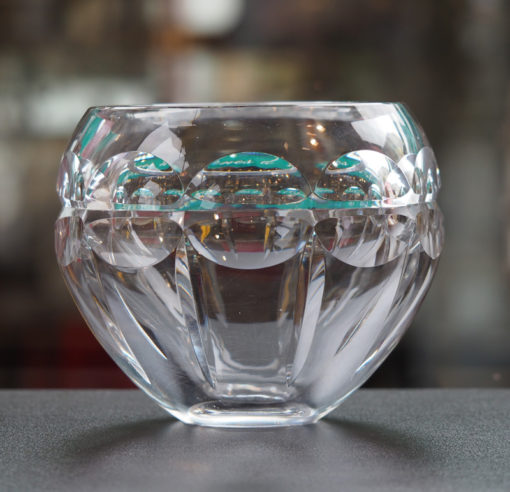 Vase Cristal Baccarat boule Art Déco Galerie Maxime Marché Vernaison