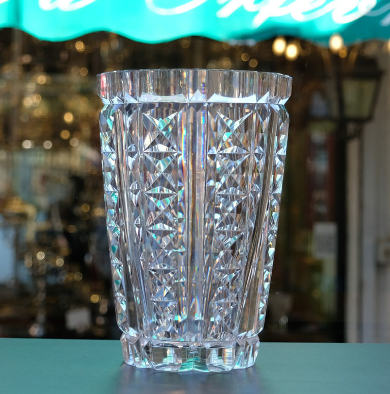 Vase Cristal Val Saint Lambert 1950 VSL Galerie Maxime Marché Vernaison Puces de Saint Ouen Vase Cristal Val Saint Lambert 1950 VSL Galerie Maxime Marché Vernaison Puces de Saint Ouen