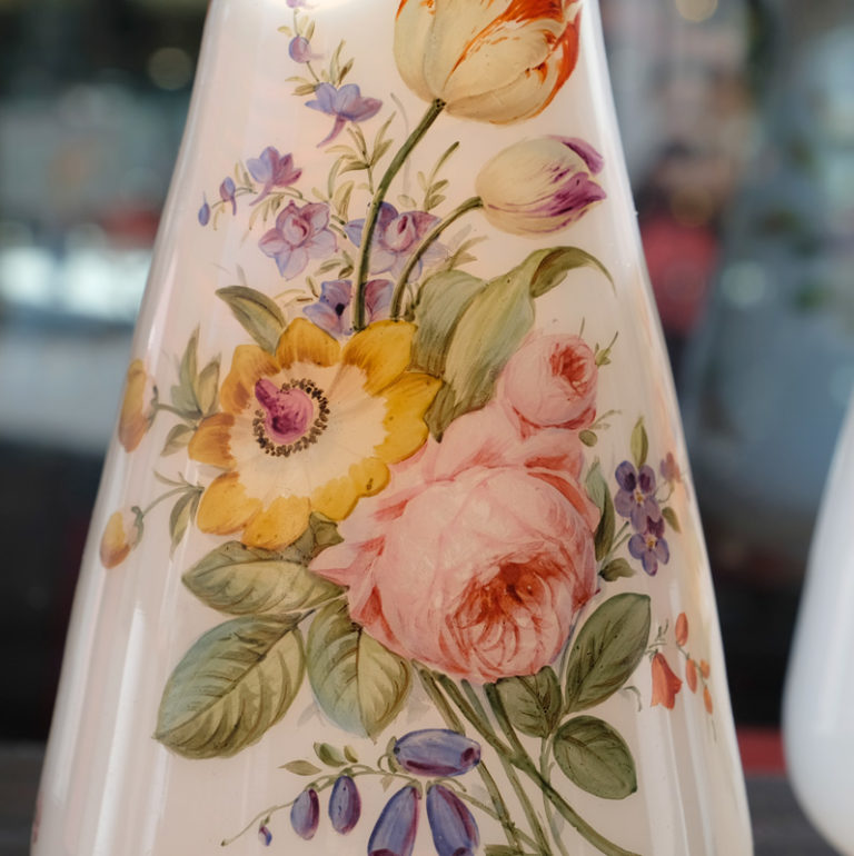 Rarissime Paire De Vases Cristal Baccarat Opaline XIXeme Galerie