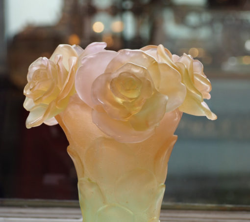 Vase Cristal Daum France pate de verre Galerie Maxime Marché Vernaison