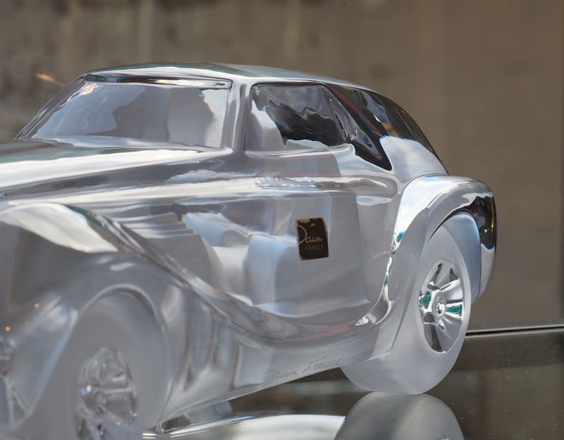 Lot - A Daum ''Coupe Riviera'' crystal car sculpture
