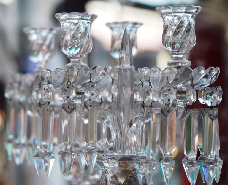 Paire De Bougeoirs En Cristal Baccarat – Modèle Harcourt, France