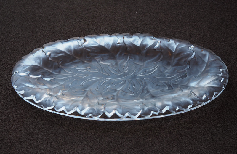 Lampe à poser chêne et verre givré, Navida - Transparent - taille