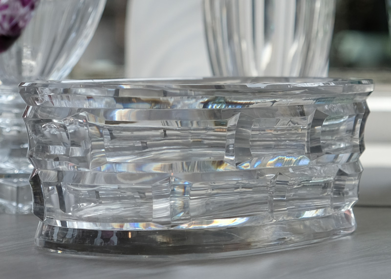 Petite Jardinère En Régule Avec Réservoir Cristal Baccarat - Décoration Vintage